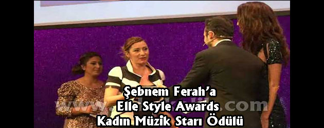 Şebnem Ferah’a Elle Style Awards Kadın Müzik Starı Ödülü